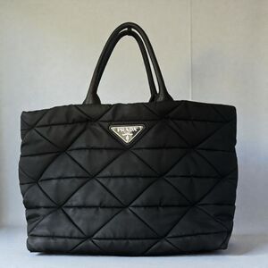 Prada Re-Nylon Nappa Triangle Quilted Padded  Double Handled Tote Original COA
